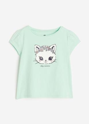 Футболка с котиком h&m