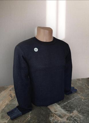 Мужской тёмно-синий джемпер |  мужской свитер турция