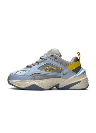 Женские nike m2k blue yellow оригинальное качество стильные, красивые 36, 37, 38, 39, 40, 41