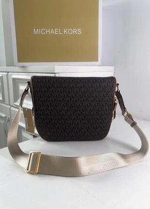 Жіноча сумка michael kors slater brown коричнева / кросс боді / подарунок на 8 березня3 фото