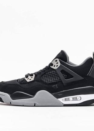 Кроссовки nike air jordan 4 “black canvas”