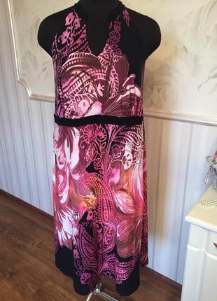 Гарне плаття з трикотажної віскози великого розміру xl, наш 50-52. іспанія.