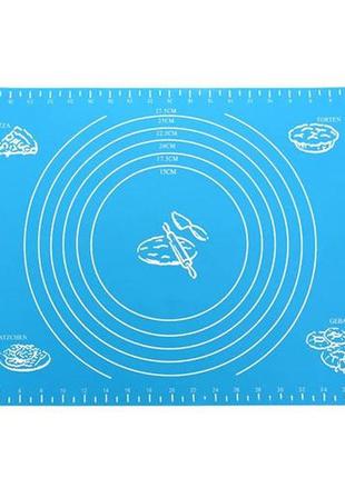 Килимок кондитерський силіконовий для розкачування та випікання тіста 40х50 см, 0.6 мм