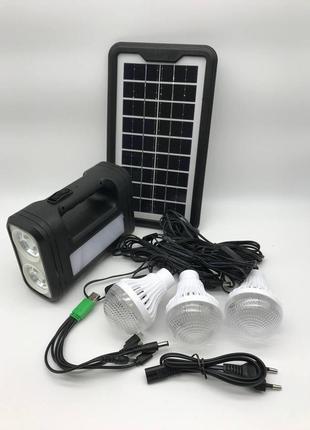 Лампа solar lighting system gd-8017 (dc 6v 0.5a)(a-1640)