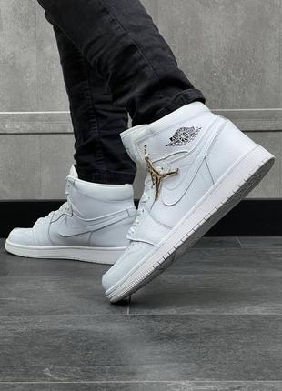 Nike air jordan high all white оригинальное качество стильные, красивые 36, 37, 38, 39, 40, 41, 42, 43, 44, 45, 467 фото