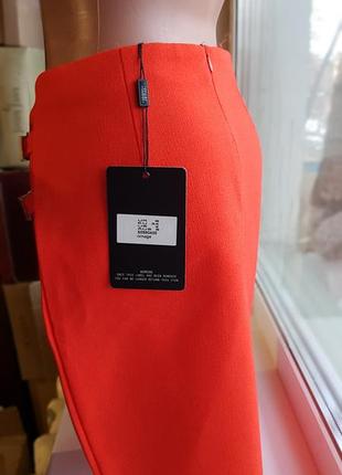 Яркая оранжевая мини-юбка с замочками missguided 32064 фото
