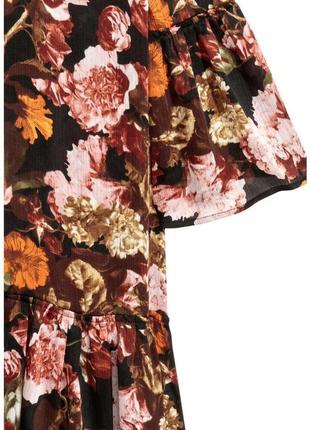 Блуза в цветочный принт с воланами рюшами zara2 фото