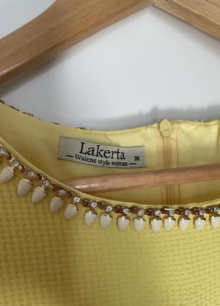 Платье желтое / платье lakerta2 фото