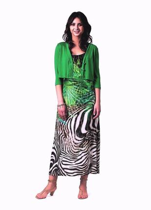 Трикотажна кофточка-болеро приємного смарагдово-малахітового кольору зелені