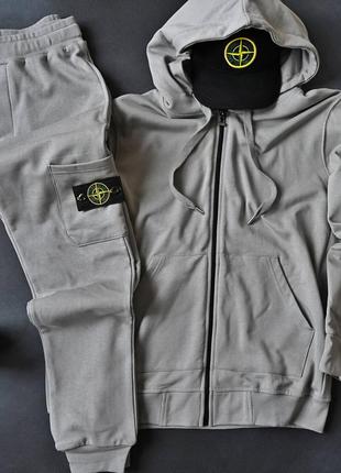 Брендовый мужской костюм стон айленд/качественный костюм stone island