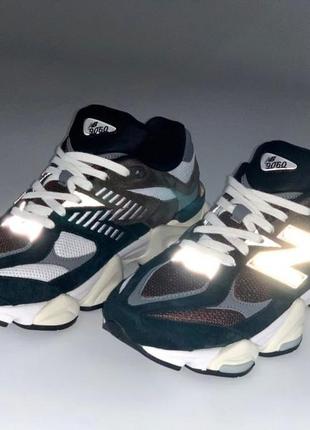 Чоловічі молодіжні замшеві кросівки з сіткою new balance 9060 🆕 нью баланс
