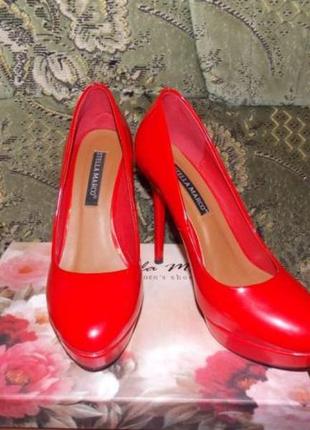 Туфли stella marco лаковые красные1 фото