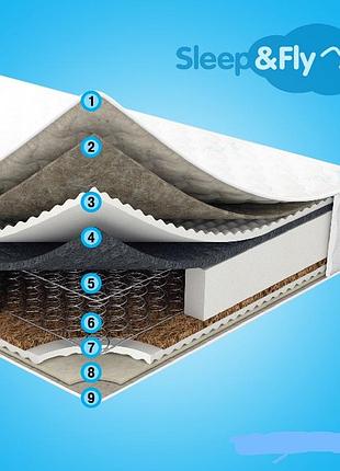 Ортопедичний матрац sleep&fly classic 2в1 кокос