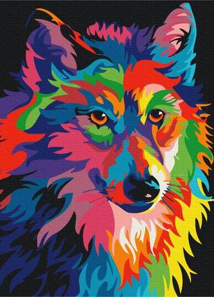 Картина за номерами 40х50 на дерев'яному підрамнику "райдужний хижак" bs52212