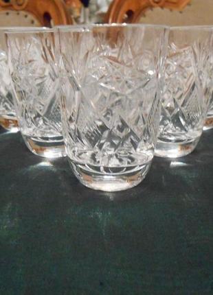 Стопки рюмки набор 6 шт хрусталь ссср №574