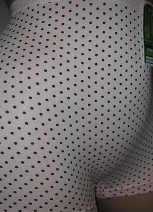 Короткие женские шортики timanni бамбук бежевые и кремовые в мелкий горошек размеры 50-54