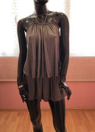 Платье с металлическим блеском, бренда by malene birger, размер s-m