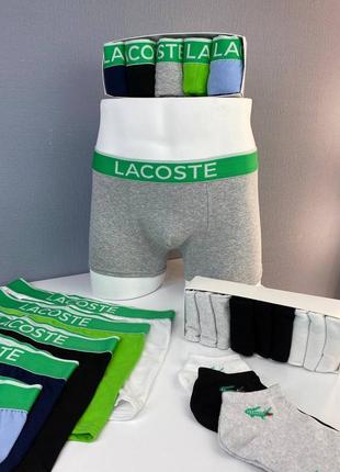 Набор подарочных трусов + носки lacoste4 фото