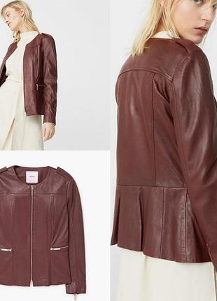 Новая курточка mango из натуральной кожи