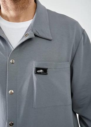 Костюм мужской серый хаки синий черный брюки штаны рубашка кофта кардиган свитер толстовка худи футболка водолазка джемпер весенний осенний2 фото
