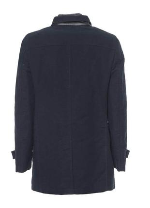 Мужское пальто trussardi jeans темно-синего цвета.2 фото
