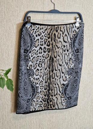Вовняна юбка з твариним принтом marc cain, оригінал3 фото