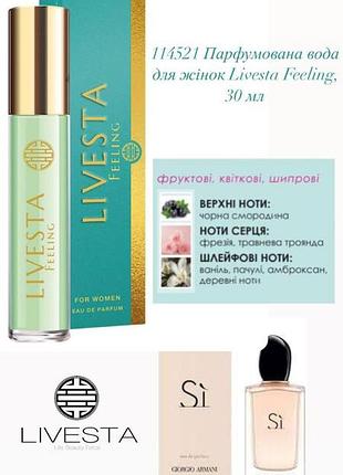 Парфюмированная вода для женщин livesta feeling, левистая