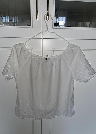 Блуза benetton белая 5