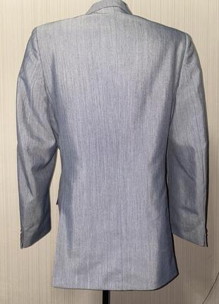 Серый классический пиджак оверсайз миди шерсть4 фото