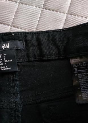 Черные джинсовые мини шорты4 фото