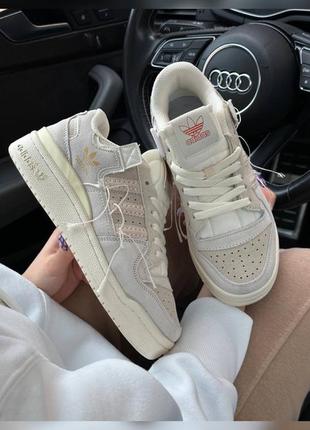 Кроссовки adidas forum low “of white” beige