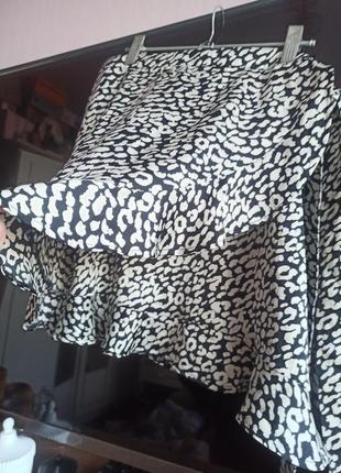 Трендовая юбка лепард леопардовый принт3 фото