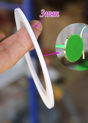 Клейкая лента двухсторонний скотч 3мм для алмазной мозаики, рулон 12м