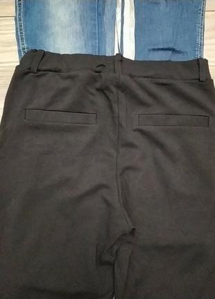 Стильные,черные брюки с ломпасами спортивного стиля на 140-146 см6 фото