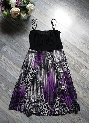 Женское красивое платье на тонких бретельках размер 44 /46 сарафан