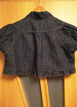 Джинсовая юбка комбинированная тканью, комплект. размер 149 фото