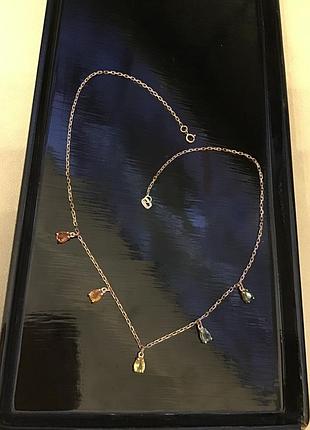 Золотой чокер с натуральными сапфирами