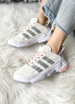 Женские кроссовки adidas ozweego celox ‘silver metallic/ cloud white/ grey two’ топ качества 🔝🔥