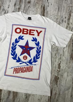 Мужская футболка obey propaganda майка поло sb stussy