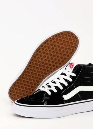 Высокие кеды vans old skool sk-8 черно-белые (кеды ванс олд скул 36-44)6 фото