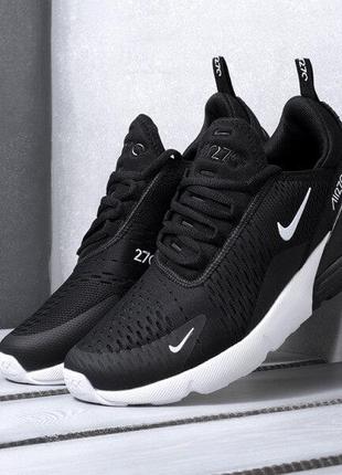 Кроссовки nike air max 270 black white (найк аир макс черно-белые) мужские и женские размеры: (36-45)451 фото