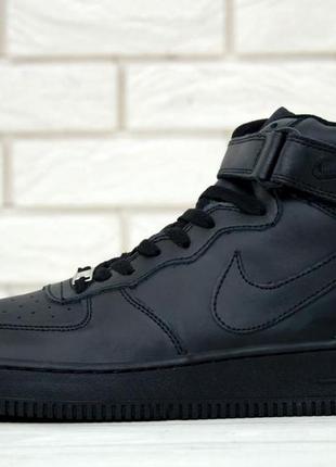 Черные высокие кроссовки nike air force 1 high5 фото