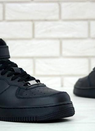 Черные высокие кроссовки nike air force 1 high2 фото