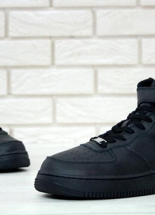 Черные высокие кроссовки nike air force 1 high8 фото