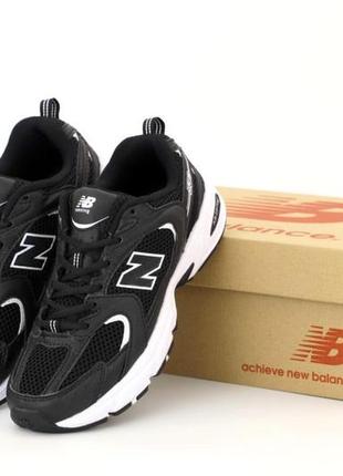 Жіночі та чоловічі кросівки new balance 530 чорні ( спортивные кроссовки нью баланс 530 черно-белые)41,42,44