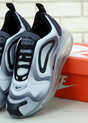 Чоловічі сірі кросівки найк аір макс 720 (nike air speed turf pink and white gold grey) (43,44)
