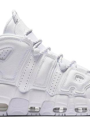 Кросівки nike air more uptempo triple white (високі білі кросівки найк аптемпо) (36-45)