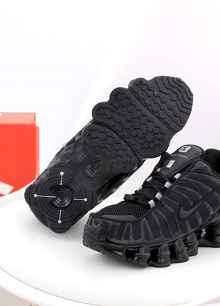 Мужские спортивные кроссовки nike shox tl triple black (черные кроссовки на баллонах найк шокс)(40-45)428 фото
