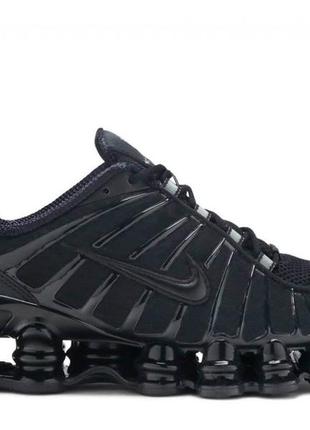 Мужские спортивные кроссовки nike shox tl triple black (черные кроссовки на баллонах найк шокс)(40-45)421 фото