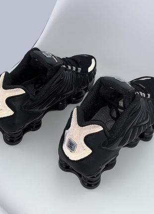 Мужские спортивные кроссовки nike shox tl triple black (черные кроссовки на баллонах найк шокс)(40-45)4210 фото